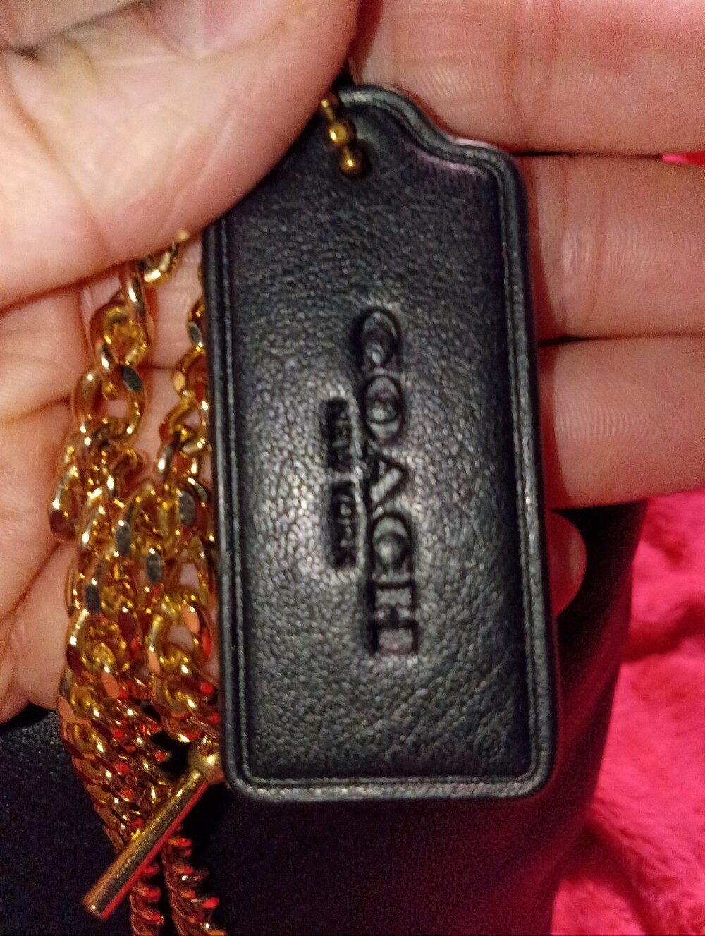Coach Brooklyn Black Leather Shoulder Hobo with Gold Chain Detail - Picture 13 of 13